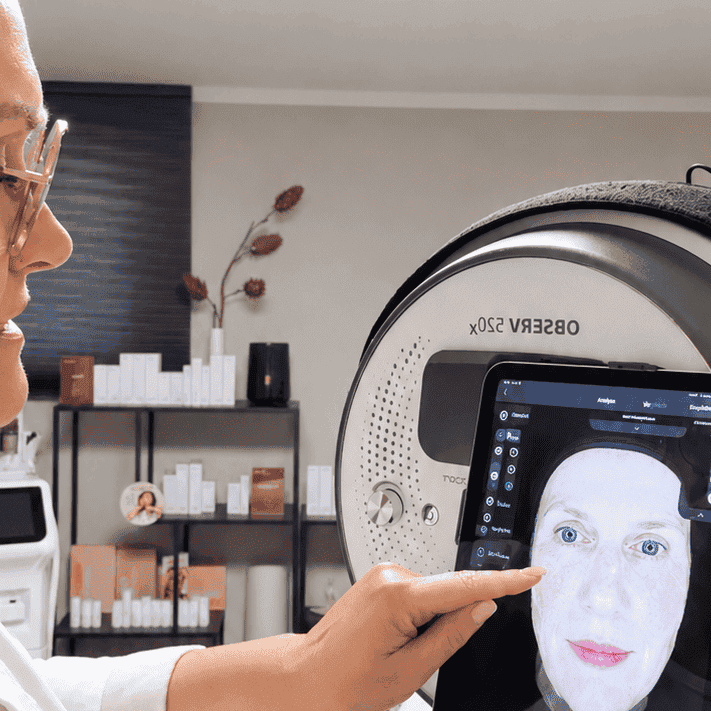 Gesichtsbehandlung Startbehandlung mit digitaler Hautanalyse Observ bei Samtweich Cosmetic in Landsberg am Lech
