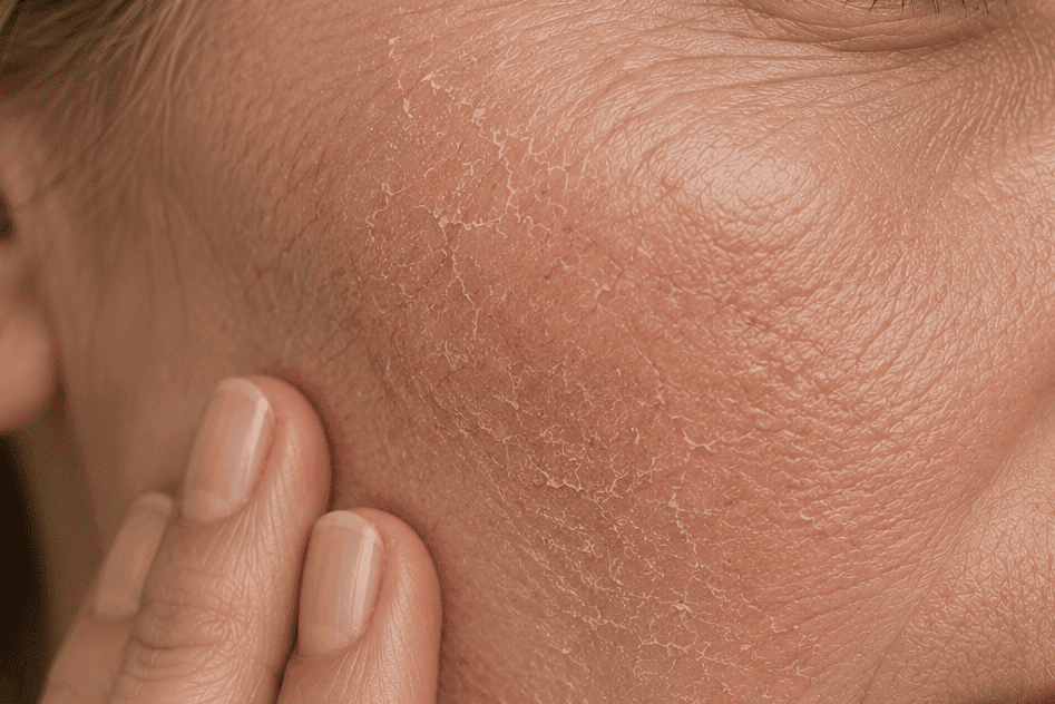 Gesichtsbehandlung bei empfindlicher, geröteter Haut mit Gefäßzeichnung in Landsberg am Lech bei Kosmetikstudio Samtweich Cosmetic